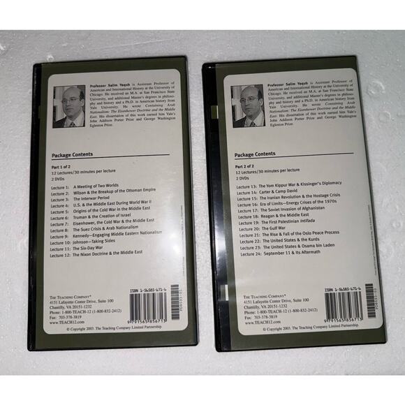 GREAT COURSES DVD The United States and the Middle East 1914 - 9/11 Part 1 & 2 - Picture 2 of 6